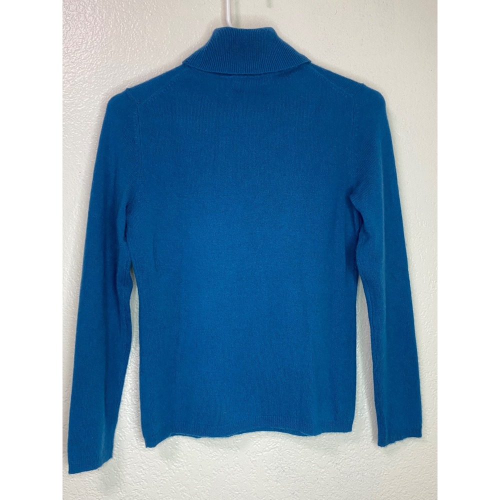 Charter Club Womens Blue 100% Cashmere Turtleneck Sweater Size S 2 Ply Knit - Picture 7 of 8